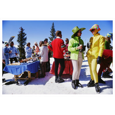 «Snowmass Gathering», 1 avril 68 par Slim Aarons - Photographie encadrée sur papier