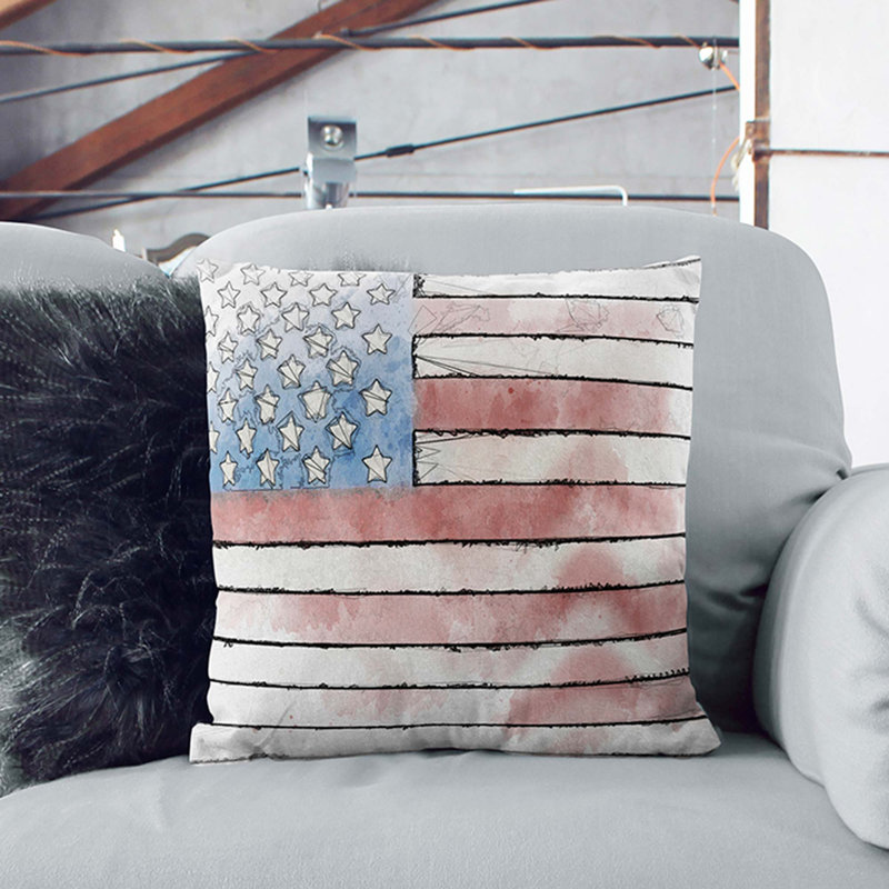 Square Throw Cushion, 40cm H x 40cm W x 15cm D, Stone