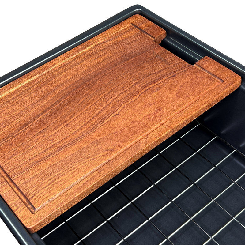 30'' L Single Basin Kitchen Sink, Matte Black