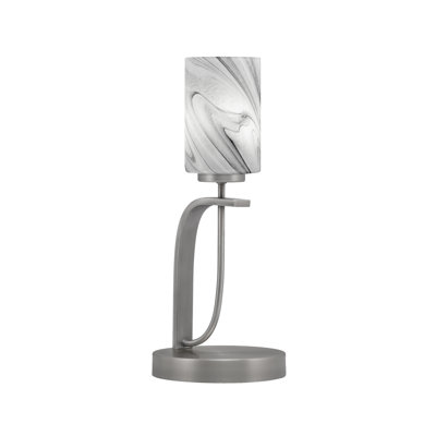 Cavella Accent Lamp Shown With 4" Onyx Swirl Glass