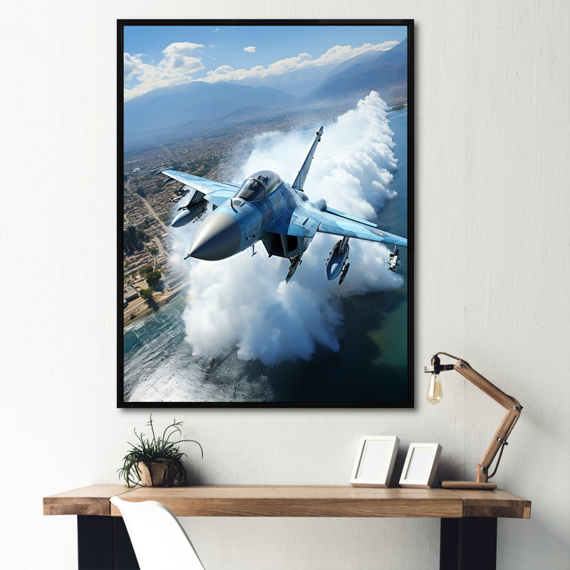 Impression militaire sur toile, H 20 po x l 12 po x P 1 po, Cadre flottant noir