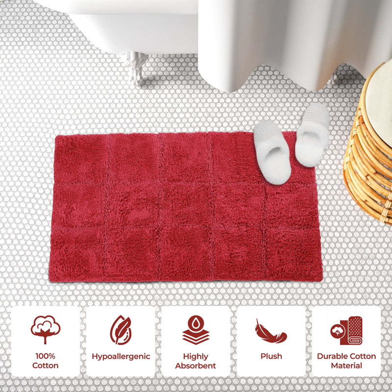 Ensemble de tapis de salle de bain 2 pièces Sandcliff, Dames bourgogne