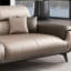 Causeuse-coussin standard en cuir véritable kaki