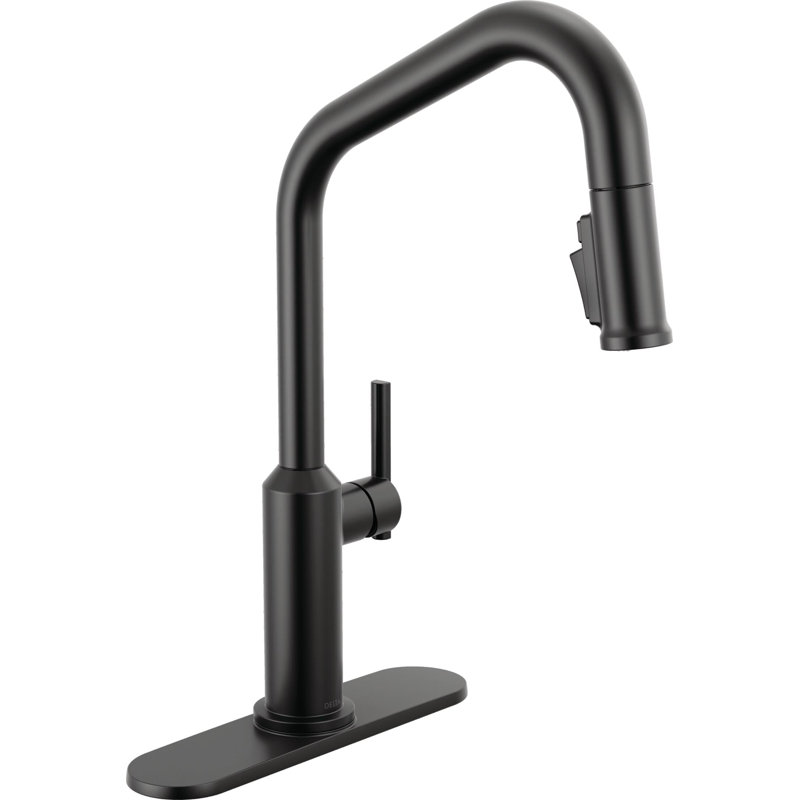 Single Handle Pull-Down Kitchen Faucet, Matte Black