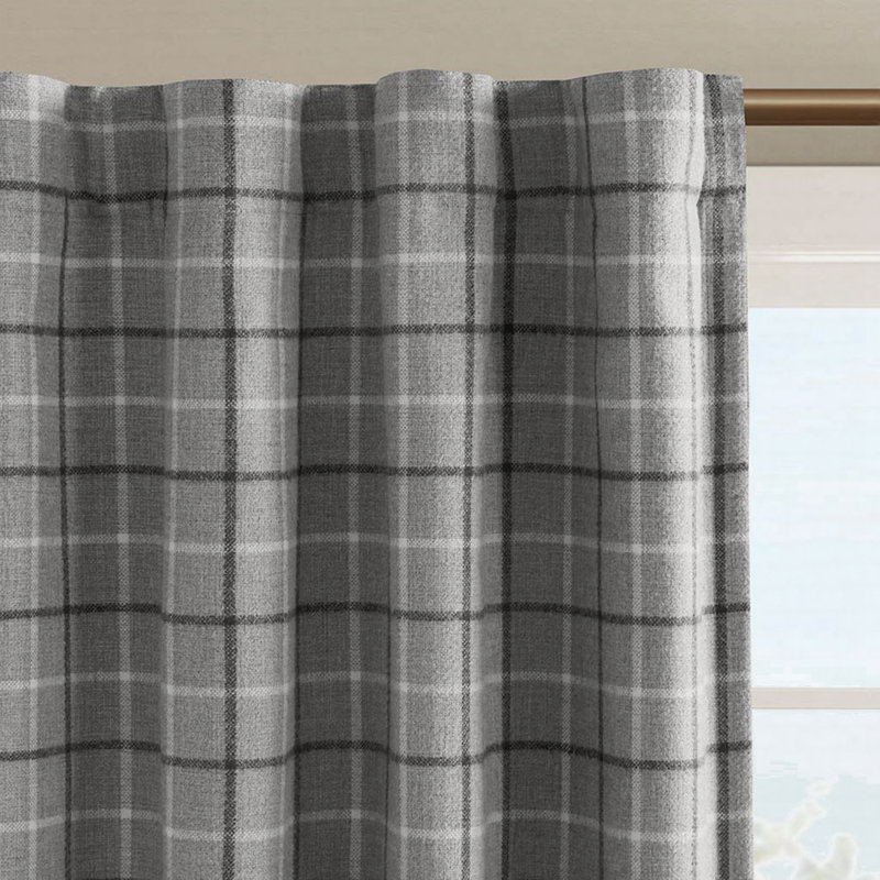 Desanka Polyester Room Darkening Curtain Only One Piece Panel, 50" W x 95" L, Gray