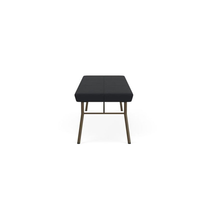 Lesro Banc en métal Mystic, Noir Modena, Bronze