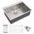 30 x 22 x 10 Inch 16 Gauge Stainless Steel Single Bowl Topmount Kitchen Sink, Durable and Easy to Clean