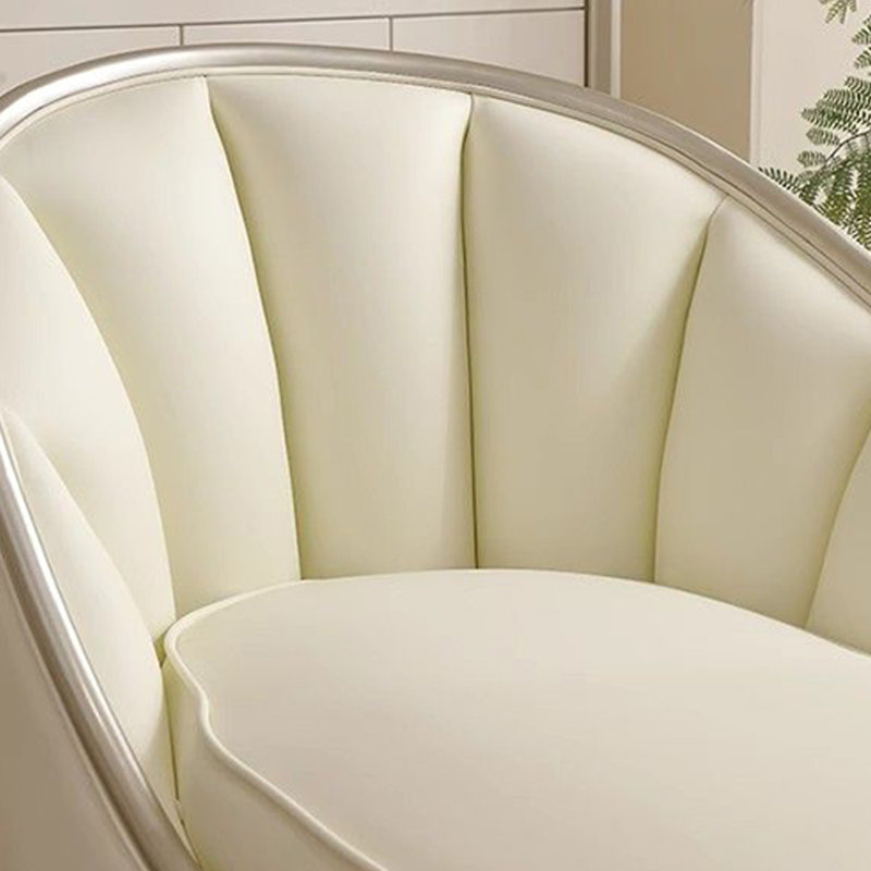 Chaise longue de luxe avec similicuir, Orienté à gauche (vu de face)
