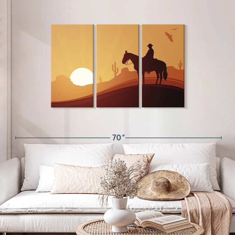 Lelar Desert Cowboy, 28" H x 45" W