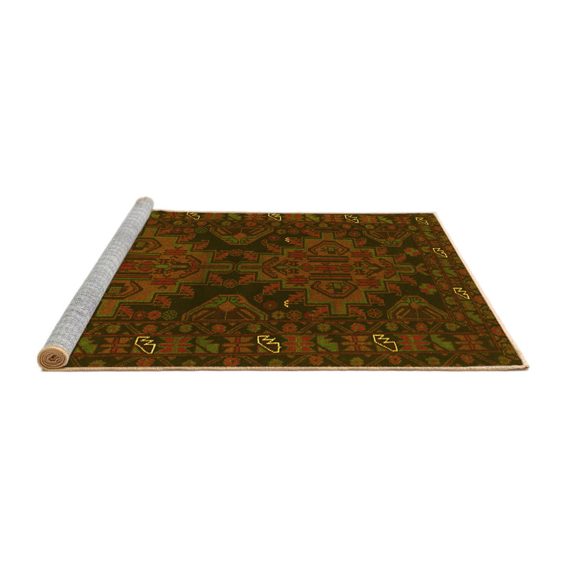 Washable Southwestern Indoor Rug, Square 5'