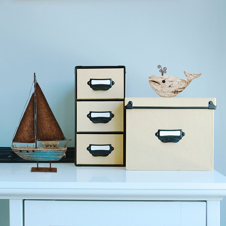 Handpainted Maritime Blueprint Dresser Inspired by Vintage Nautical Decor :  Atta Girl Says