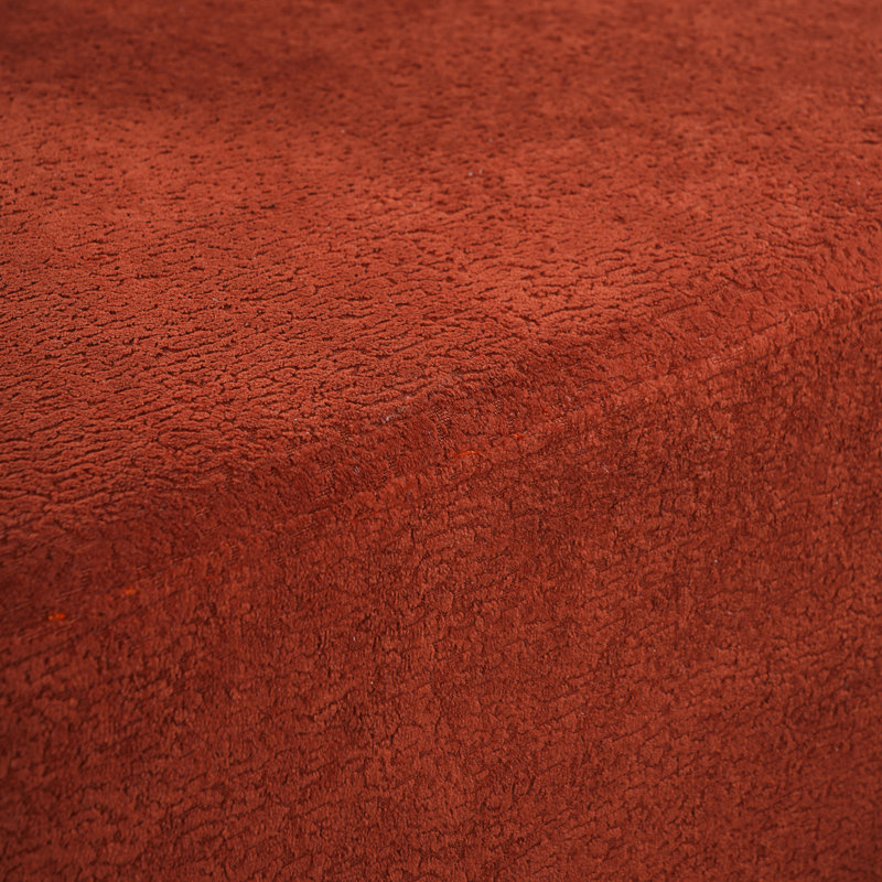 Canapé modulaire spacieux en polyester orange avec méridienne