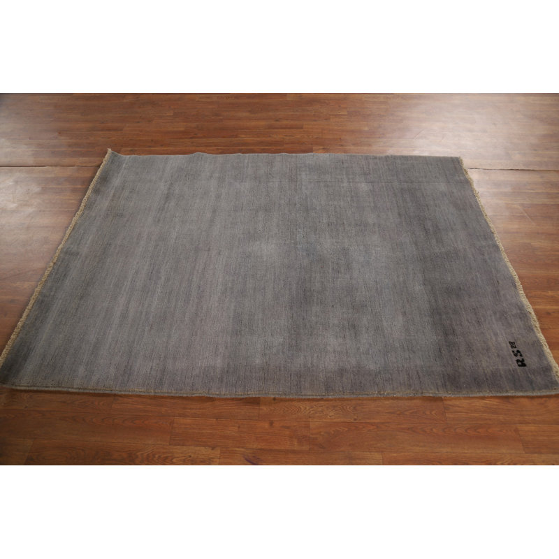Gray Gabbeh Modern Accent Rug 4x6