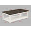Table basse contemporaine contemporaine brun et blanc avec, pour salon et table