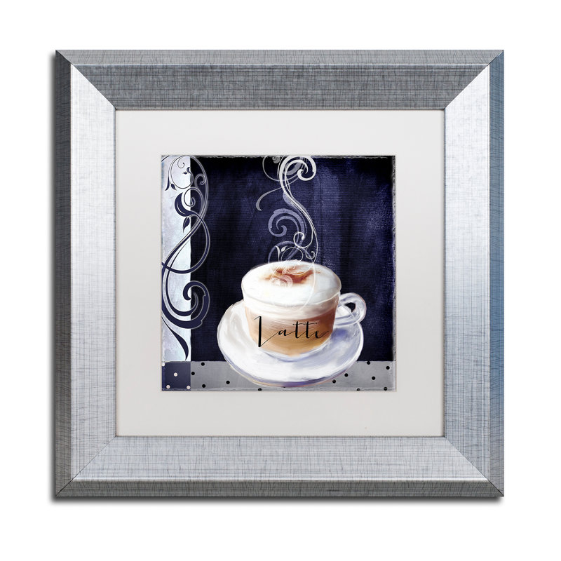 «Cafe Blue II» par Jadaya, impression encadrée, H 11 po x l 14 po x P 0,5 po, Blanc