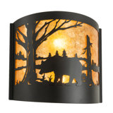 Bear At Lake 2 - Light Flush Mounted Sconce