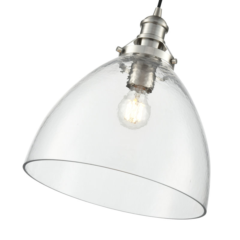 Luminaire suspendu 1 lumière Aloni, Nickel brossé