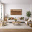 Impression d'art sur toile encadrée, "Warm Brown Minimalist Horizon Landscape"-125011865-125011863