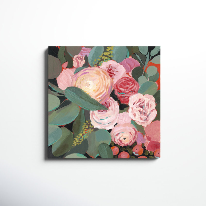 «Eucalyptus Bouquet II», peinture sur toile tendue, H 30 po x l 30 po