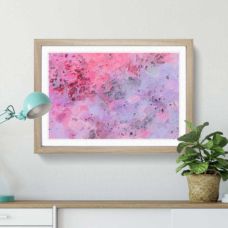 A New Dawn in Abstract - Picture Frame Painting Print, Oak Framed, 62cm H x 87cm W x 2cm D