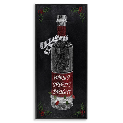 "Make Spirits Bright Bottle Canvas" par Natalie Carpentieri