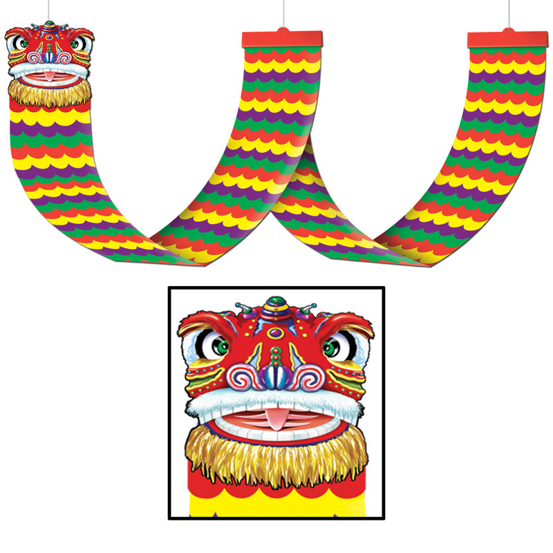 Décoration de plafond dragon - 12 po x 12 pi - paquet de 6