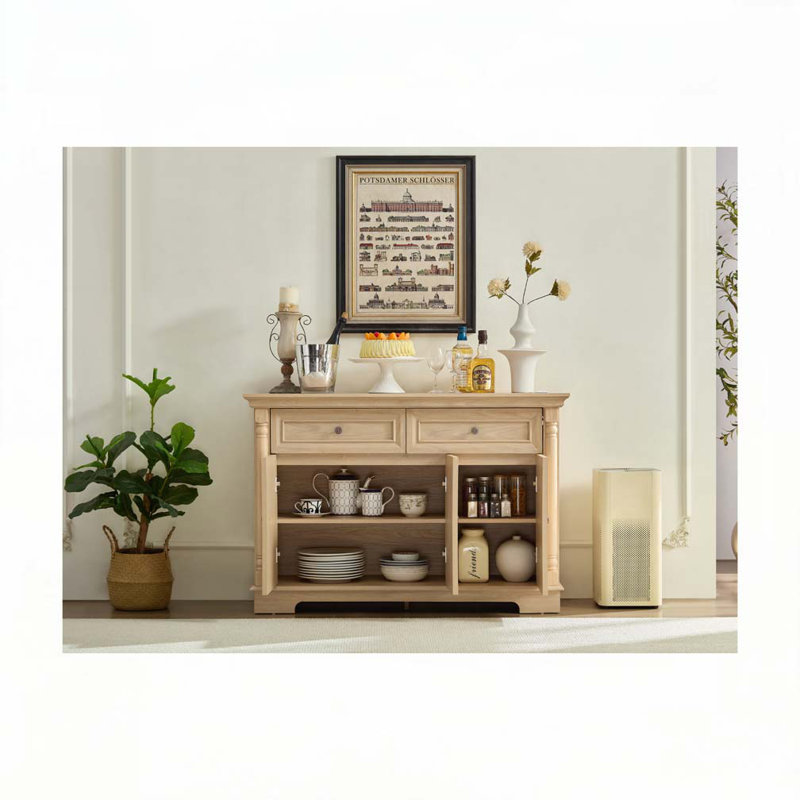 Armoire de rangement Farmhouse avec tiroirs et portes, Naturel