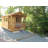 Clubhouse 10 ft. W x 14 ft. D Western Red Cedar Wood Storage Shed-166689615