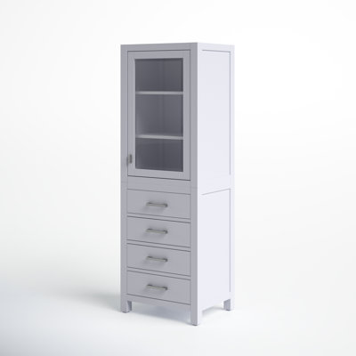 Keira Freestanding Wood Linen Cabinet