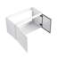Meuble-lavabo 36 po blanc brillant avec 1/2 porte en verre gris, fonction de fermeture en douceur, contreplaqué à personnaliser - lavabo non inclus 2 portes modernes, meuble-lavabo, demi-porte