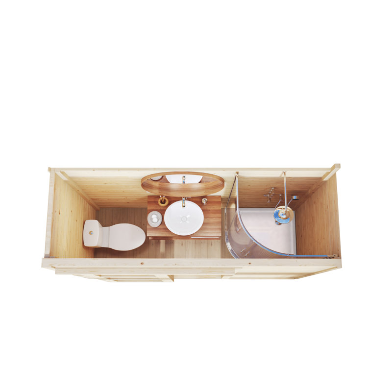 Lasita 6 x 3.5 Ft. Internal Room Kit With Opaque Glazed Sliding Door (44mm), 205cm H x 250cm W x 95cm D