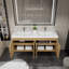 Ensemble de meuble-lavabo double mural 59 po Romer-973555912