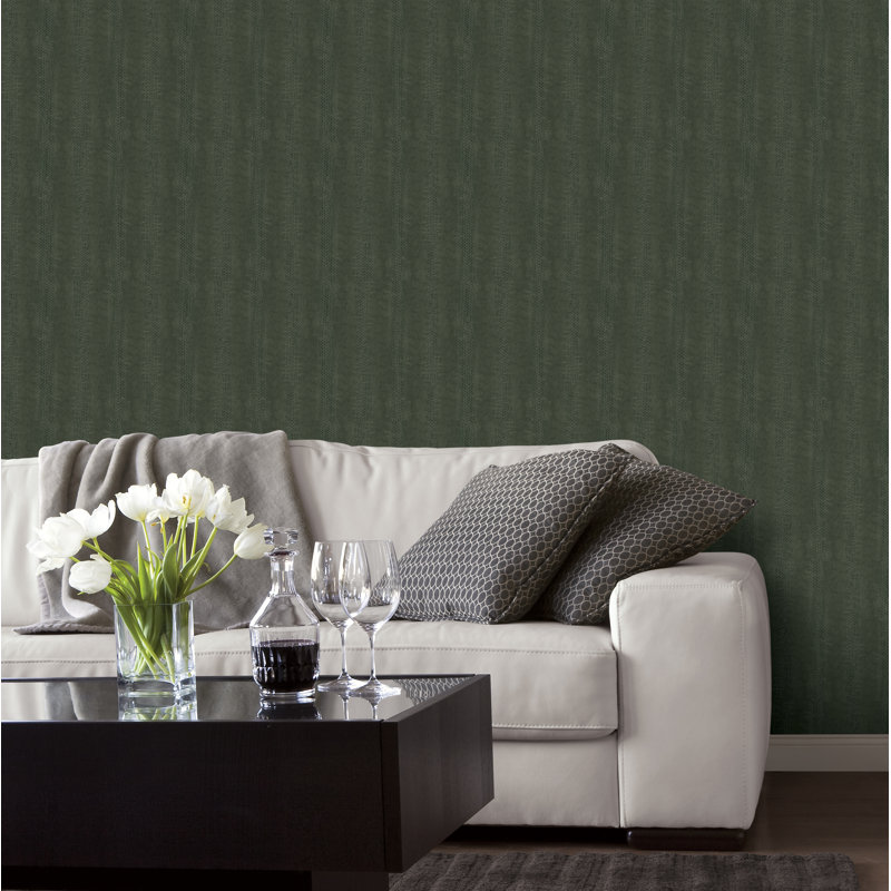 10m x 53cm Matte Wallpaper Roll, Dark Green