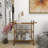 Metal Rolling 3 Mirrored Shelves Bar Cart with Handles