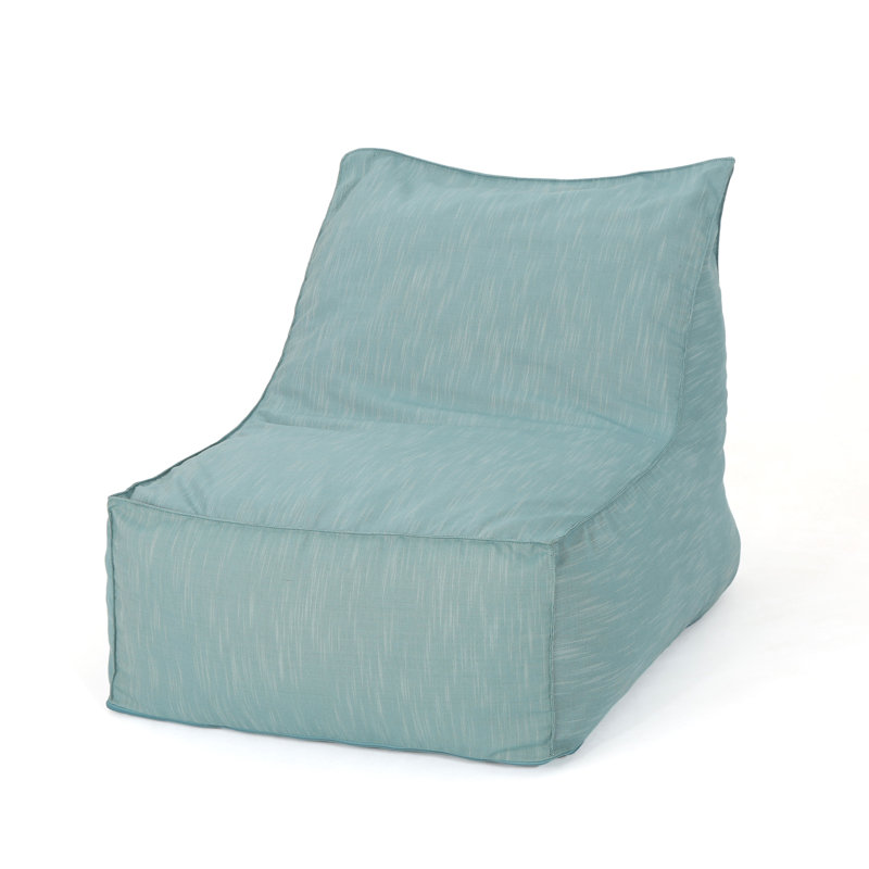 Fauteuil à billes et chaise longue Trule, Polyester sarcelle