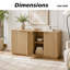 Buffet 63 "à rayures verticales avec rangement-131580349