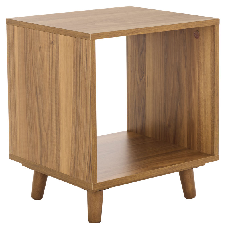 Neva Open Shelf Accent Table, Brown