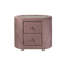 Table de chevet rembourrée en velours avec 2 tiroirs, rose