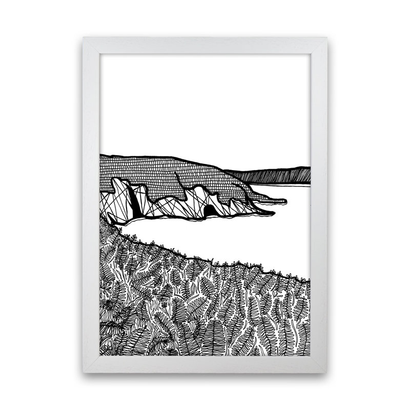 Aberdaron by Carissa Tanton - Print, White Framed, 88cm H x 64cm W x 3cm D
