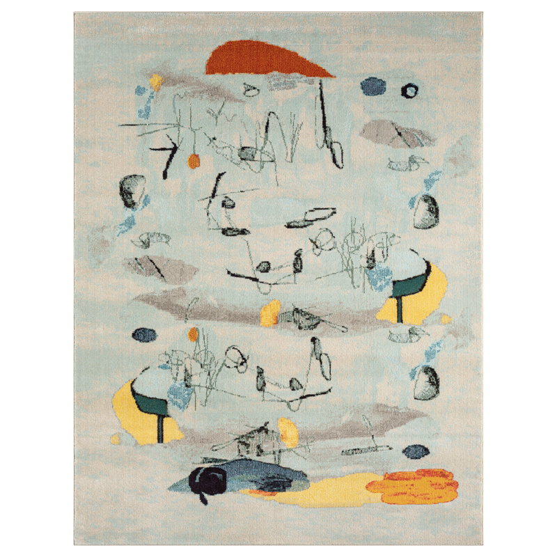 COLORWRKS by Katie Merz Sky Scribble Power-Loomed Area Rug, Rectangle 7'6" x 9'6"