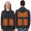 Sweat à capuche chauffant unisexe avec pile pour homme et femme - noir-105189545