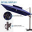 Parasol en porte-à-faux 12 pi x 9 pi, base lestée non incluse-1915961278