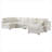 6 Seat Chenille Sectional Couch Set With Ottoman-749282840