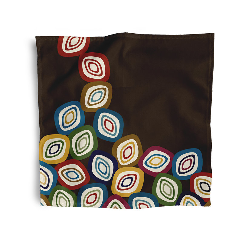 Lacorya Falling Leaves Napkins, Dark Brown