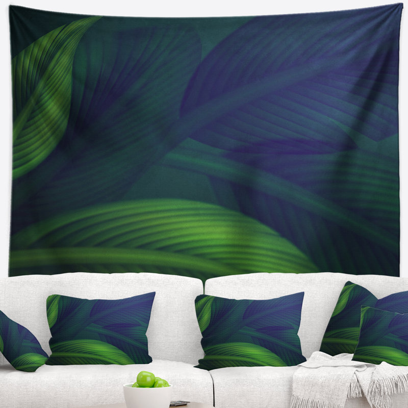 Tapisserie arrière-plan tropic jungle leaves, H 32 po x l 39 po