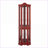 Corner Curio Cabinet Lighted Glass Display with Tempered Glass Doors, Adjustable Shelves, Anti-Tip | Cherry | MDF-1907777386