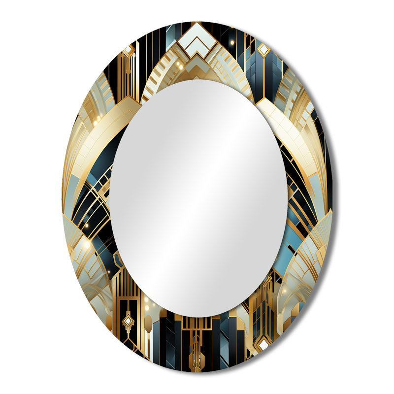 Miroir Art Déco 1970, H 43 po x l 33 po