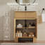 Meuble-lavabo simple 24 po avec lavabo en céramique, portes à fermeture douce et tablette réglable