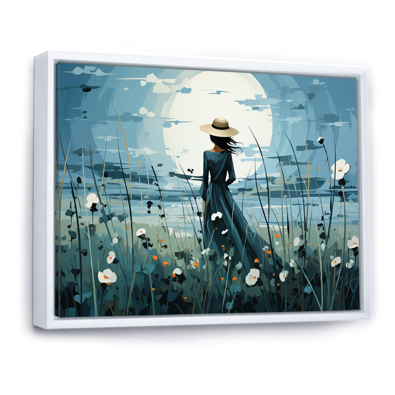 Contemporary Urban Retreat sur toile, Cadre flottant blanc, H 34 po x l 44 po x P 1,5 po