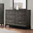 Hudson 58" Modern Charcoal Gray 6-Drawer Dresser-355626358